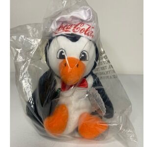 Coca Cola Collectible Penguin in Chef's Hat Bean Bag Plush  New 6 Inches